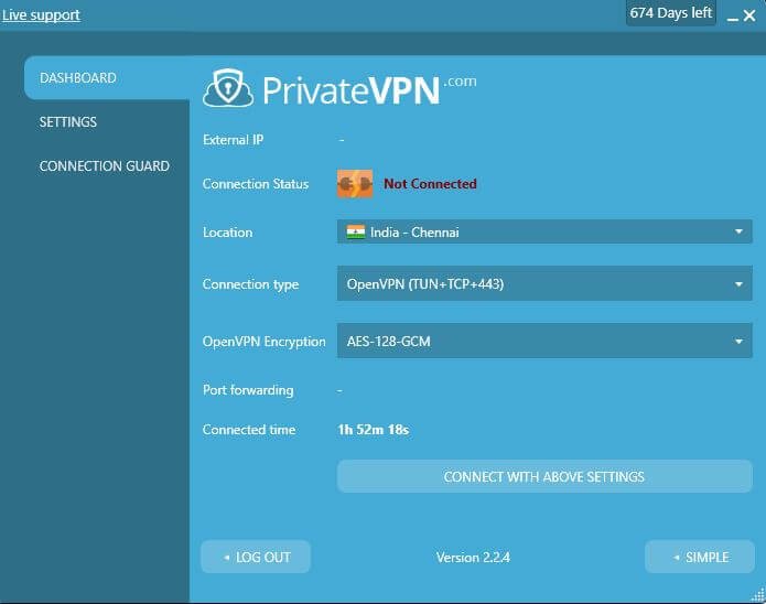 Private VPN review failed to connect