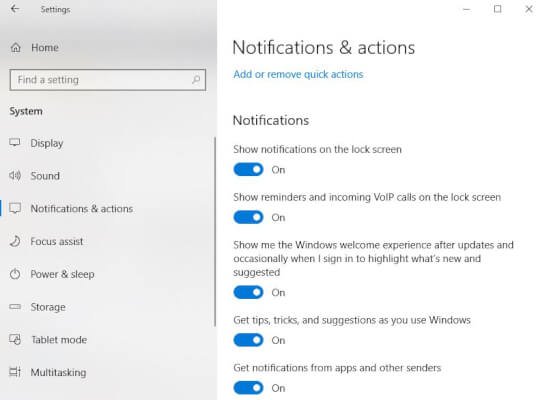 How To Disable Windows 10 Notifications open notification