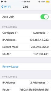 IP address of your WiFi router